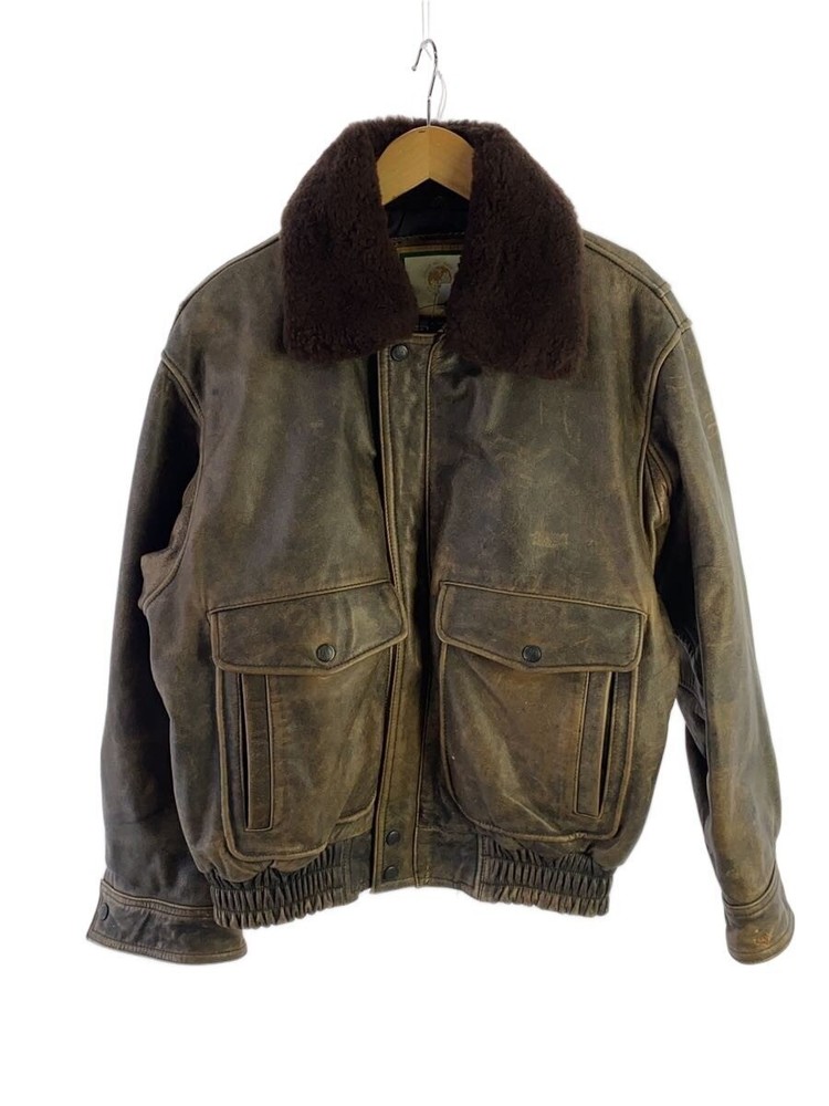 Leather Jacket Blouson/Ll/Cowhide/Brw/Plain 3407