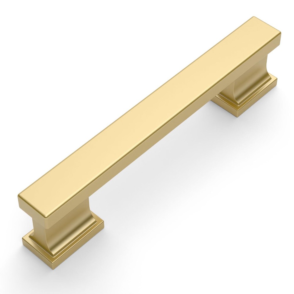 Brushed Gold Cabinet Pulls 10 Pack 3-3/4 Inch Drawer Handles for Kitchen Bathroom Upgrade