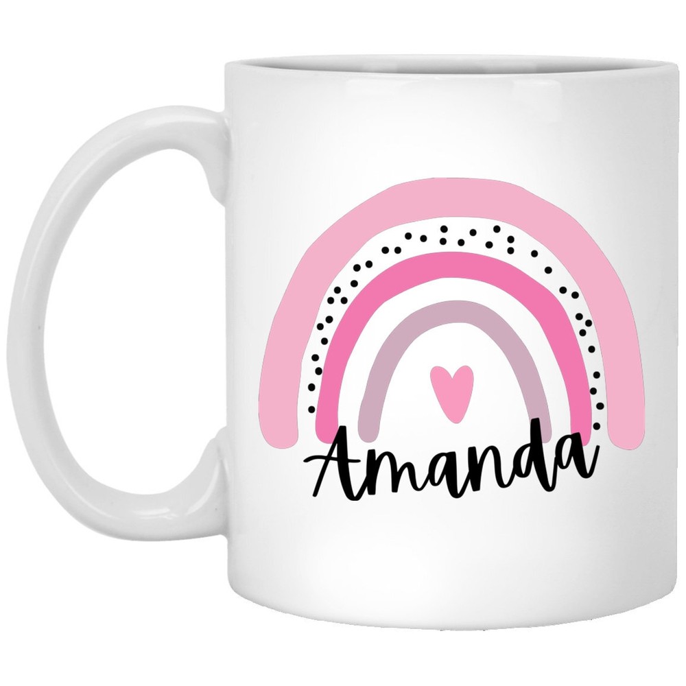 Taza Mamá Personalizada Taza Arco Iris Con Nombre Día de la Madre Regalo de Hija