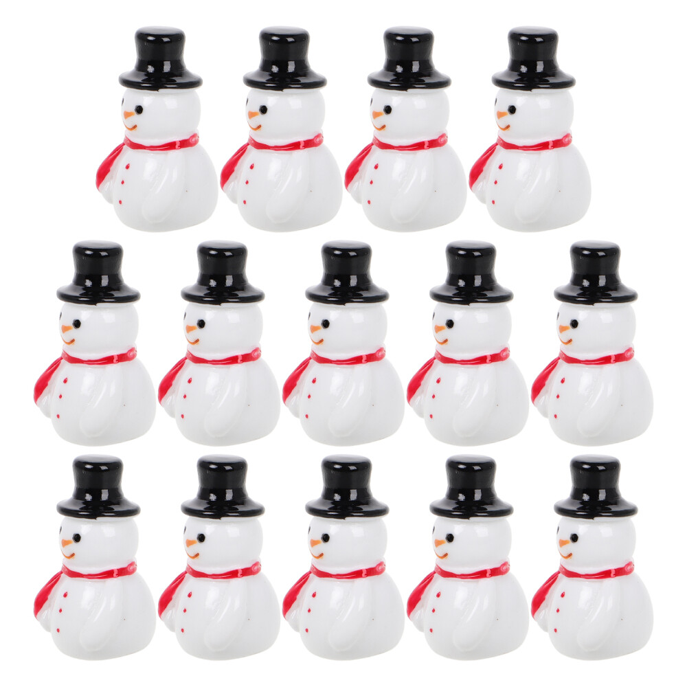 30 Pcs Mini Snowman Figurines Christmas Crafts for Kids Outdoor Decoration