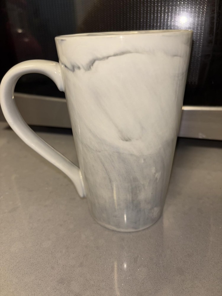 20oz Large Marble Coffee Mugs – Set of 2 Tall Ceramic Cups, Tea & Beer Mug Gift