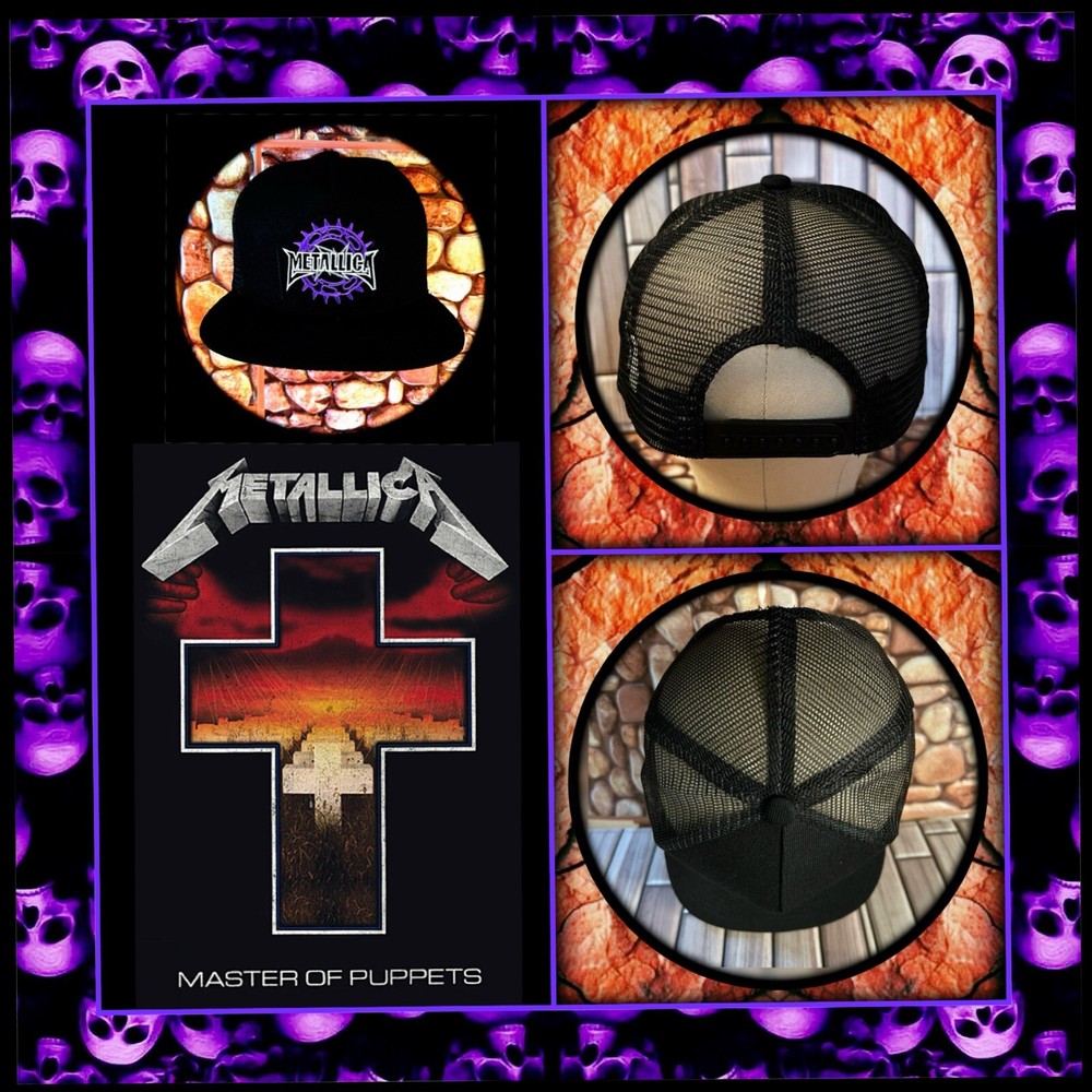 METALLICA PATCHED BLACK SNAPBACK TRUCKER HAT