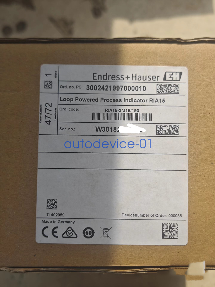 1PC Brand New Endress+Hauser RIA15-3M15/190 Indicator DHL/FedEx