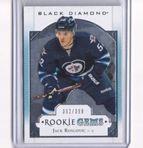2017-18 Upper Deck Black Diamond Jack Roslovic Rookie Gem /399 Winnipeg Jets Hockey Card