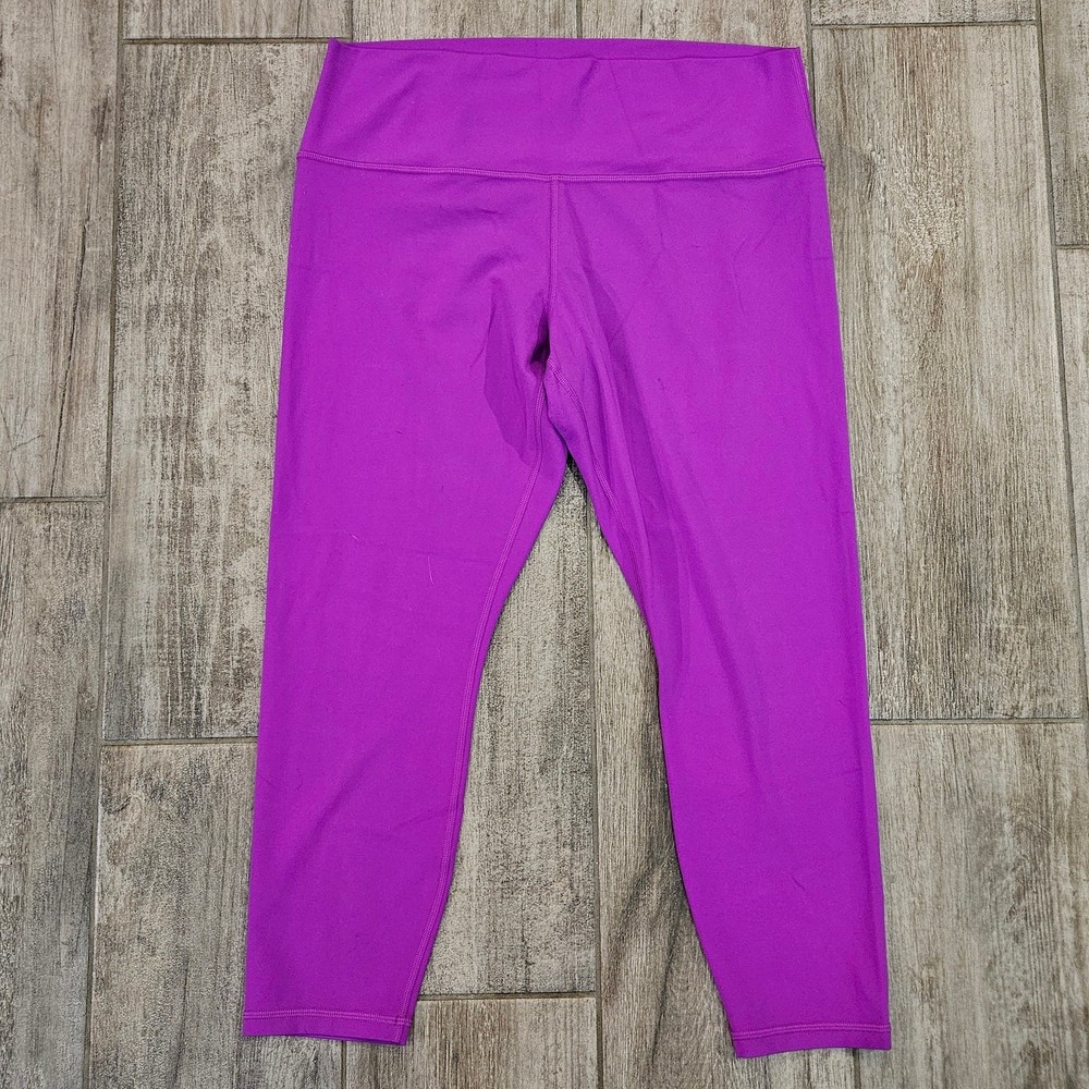Athleta Transcend 7/8 Tight Legging Womens XL Purple High Rise Stretch Yoga Soft