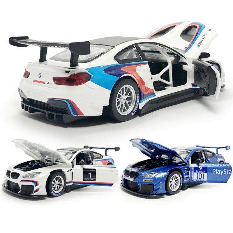 1/32 Scale BMW M6 GT3 Diecast Model Car - Metal Alloy Toy for Kids