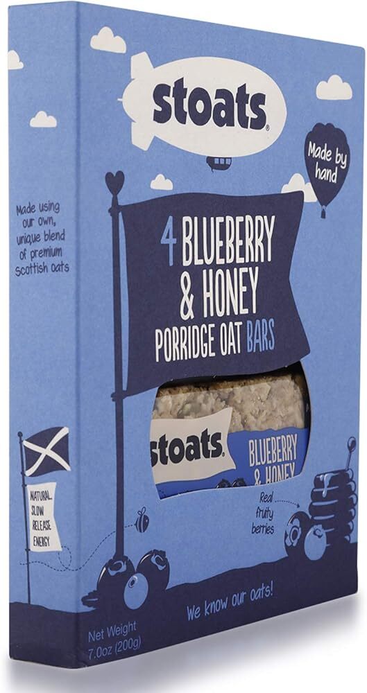 Stoats - Porridge Oat Bars - Blueberry & Honey - 200g