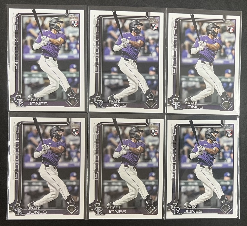 Greg Jones #36 | 2025 Topps Series 1 Rookie Lot x6 - Colorado Rockies RR11