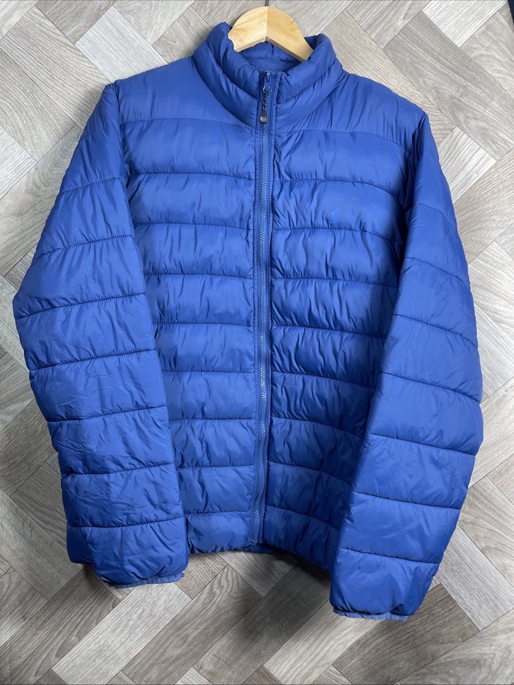 Joules Men's Blue Quilted Puffer Jacket Size Large