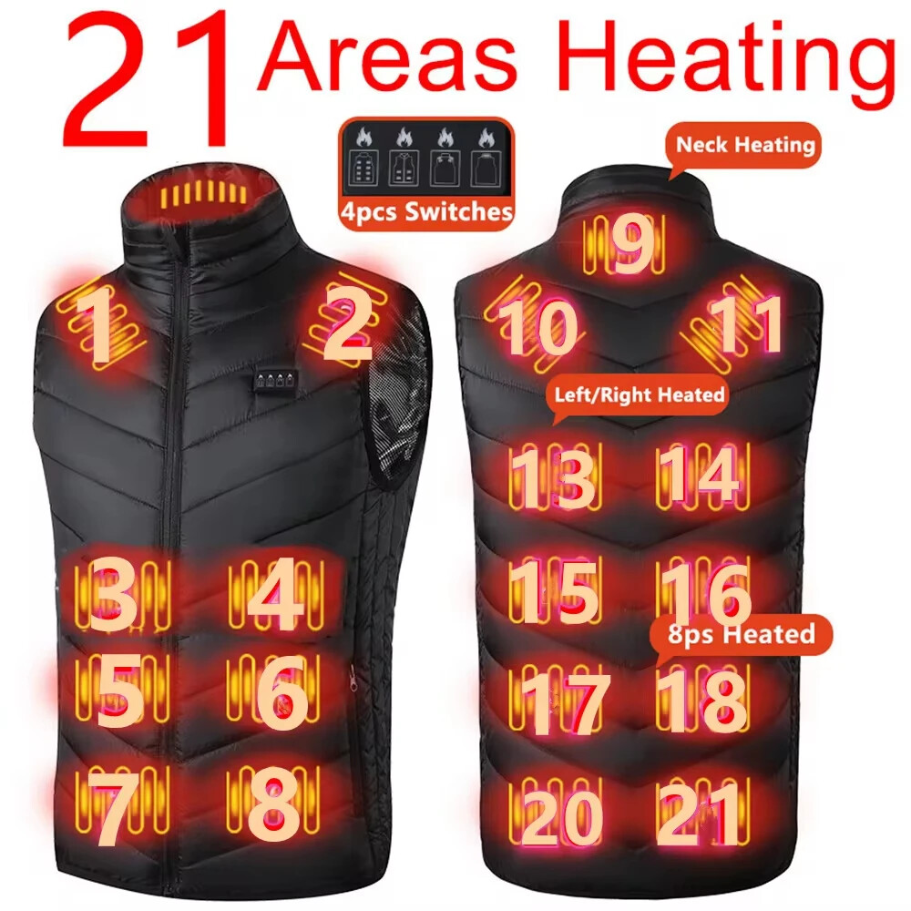 USB Heated Jacket for Men & Women - Winter Electric Heater Vest for Camping
