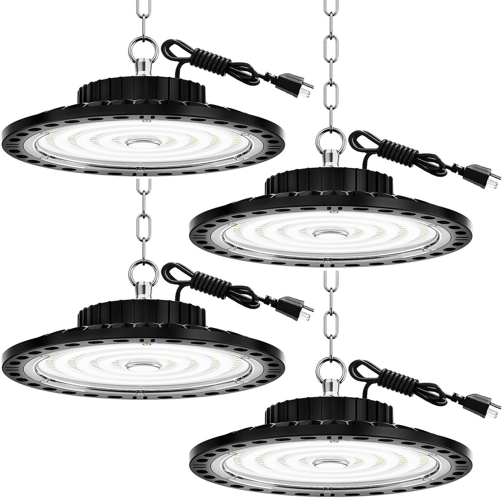 LED High Bay Lights 100W 4 Pack, 10000LM UFO LED Shop Lights 6500K UFO High B...