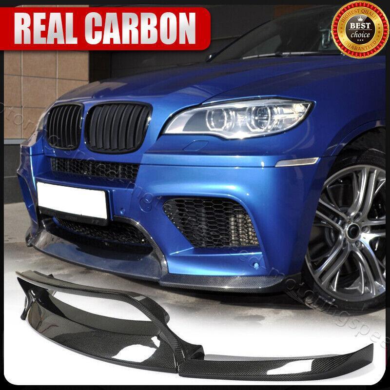 Real Carbon Fiber Front Bumper Lip Spoiler BodyKit for BMW E70 E71 X5M X6M 10-14