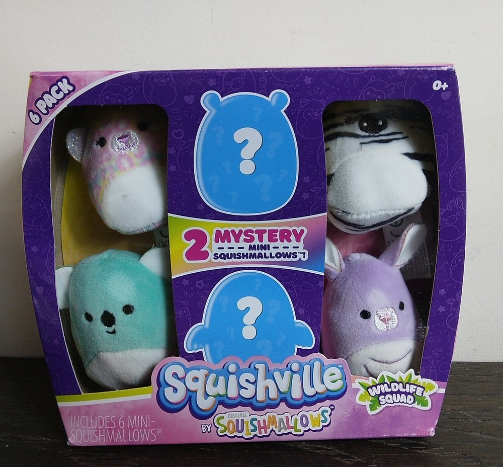 Squishville Wildlife Squad Mini-Squishmallows Plush - 6 Pack of 2-Inch Mystery Plushies