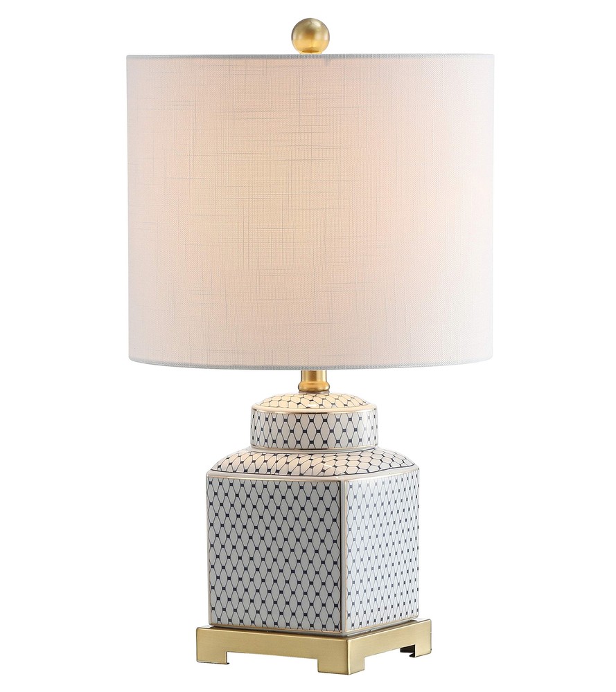 JYL3043A Cleo 21.5 Inch Ceramic Metal Ginger Jar LED Table Lamp Contemporary Transitional Design