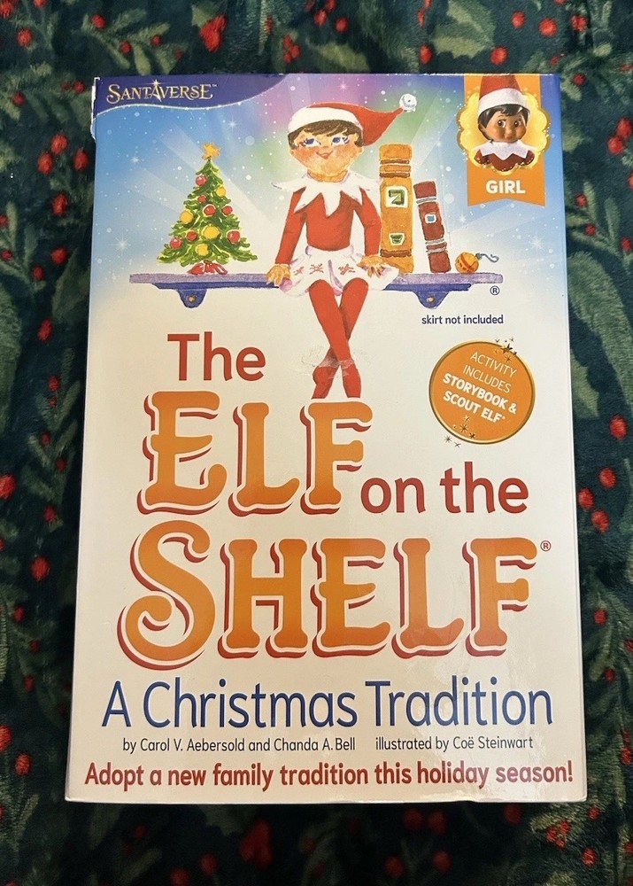 The Elf on the Shelf Girl with Brown Eyes With Book
