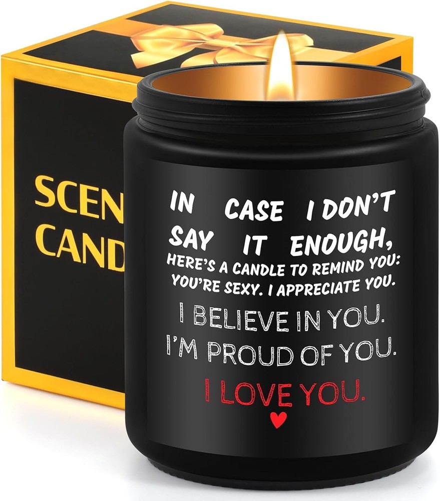 Romantic Valentine's Day Candle Gift for Her - I Love You Present-image