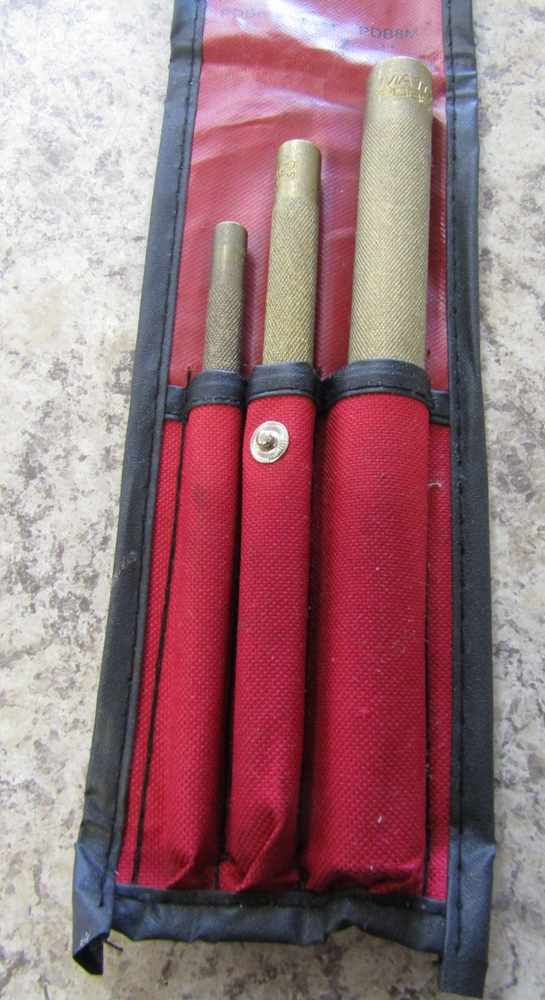 Matco Tools 3-Piece Brass Drift Punch Set SPDB3K with Storage Pouch