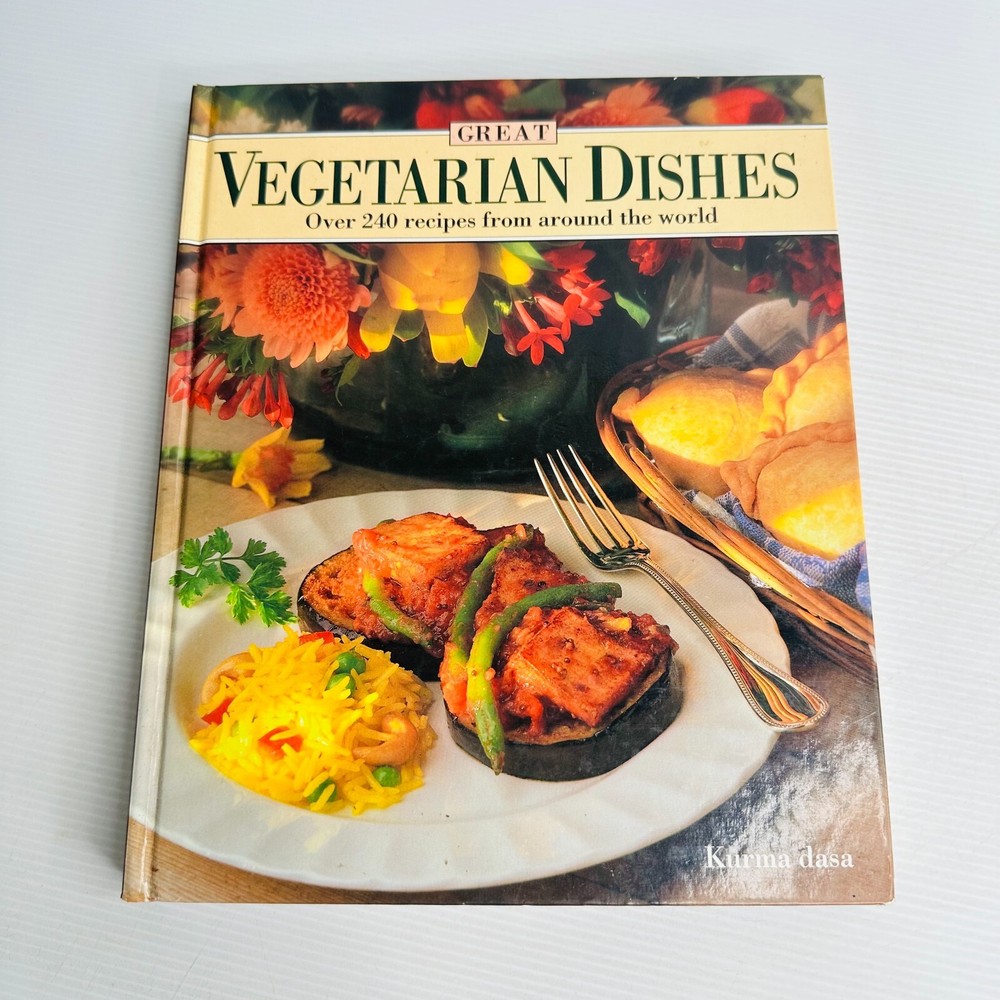 1990s Vegetarian Cookbook by Kurma Dasa - Classic Recipe Guide Hardcover