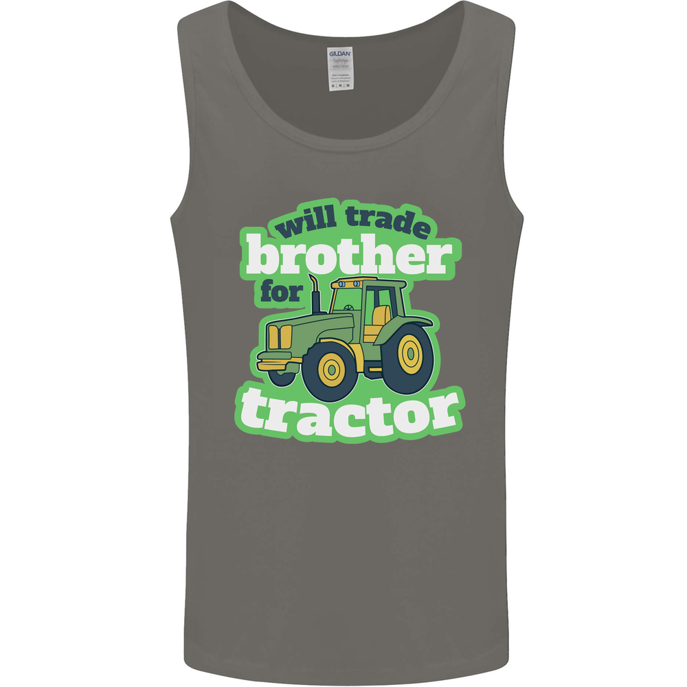 Will Trade Brother For Tractor Farmer Mens Vest Tank Top