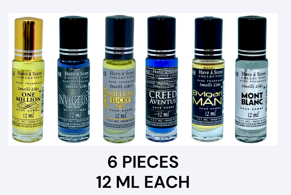 Men's 6pc Assorted Roll-On Oil Set 12ML – Limited Offer  -image