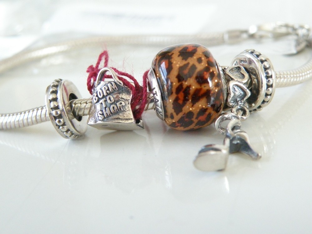 Chunky Sterling Silver 925 Charm Bracelet 8.5