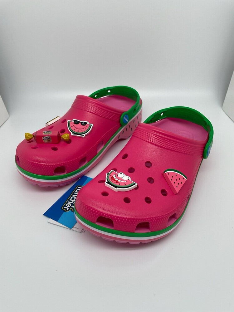 Crocs Unisex Jolly Rancher Clog Classic Pink Lemonade Strap Slip-On M9/W11 New
