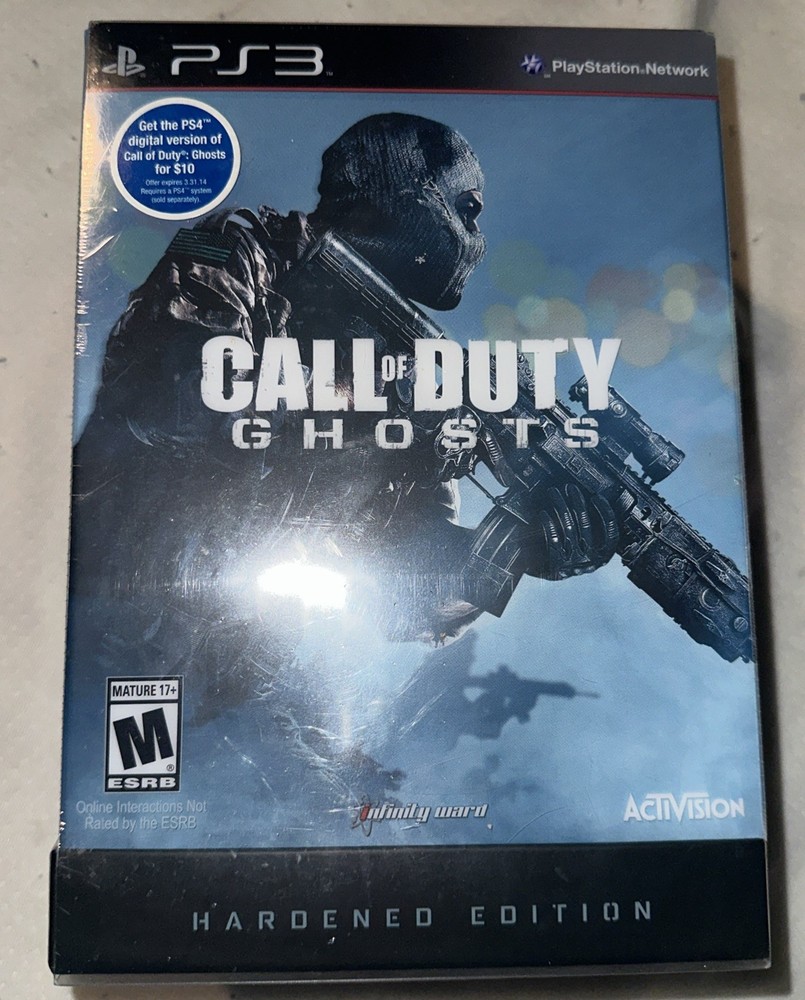 Call of Duty Ghosts Hardened Steelbook Collectors Edition Play Station 3 Sealed
