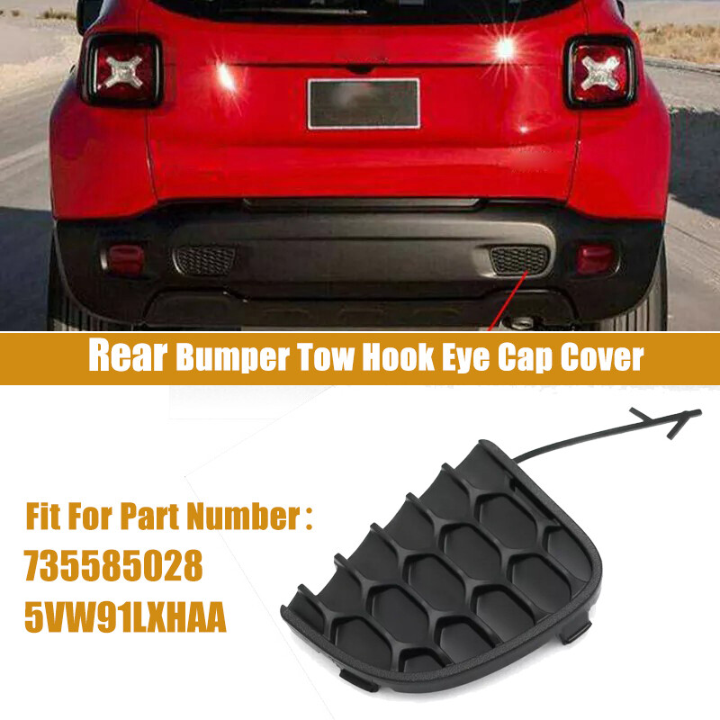 Rear Bumper Tow Hook Cover Cap Fit For Jeep Renegade 2015 2016 2017 2018 2019