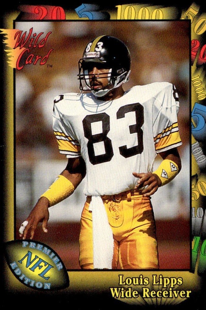 1991 Wild Card Louis Lipps Pittsburgh Steelers Card #50  