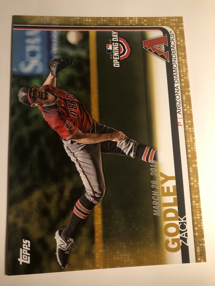 2019 Topps Opening Day Jumbo 5x7 Zack Godley Diamondbacks Card 26 01/10