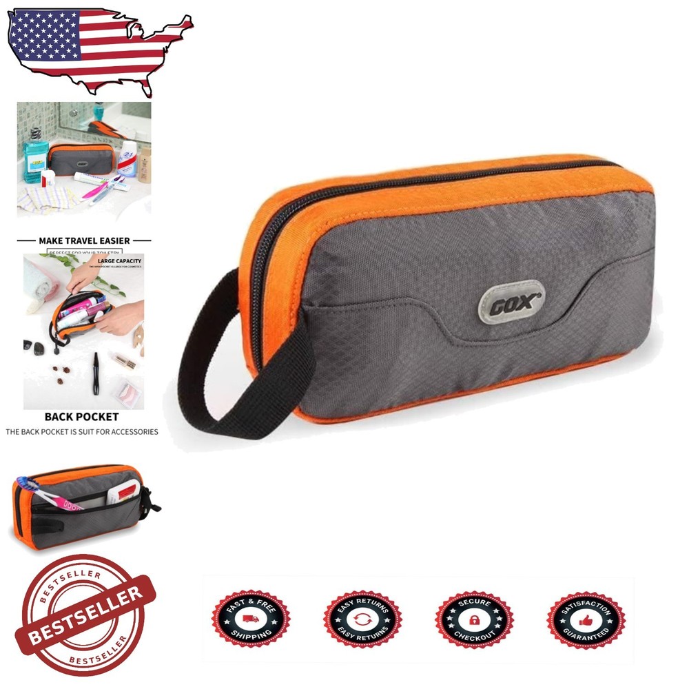 Portable Hanging Toiletry Bag for Travel - Compact Dopp Kit Men Women