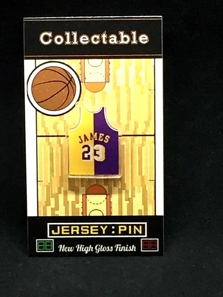 Los Angeles Lakers LeBron James Jersey Lapel Pin Memorabilia New Number Edition Collectible