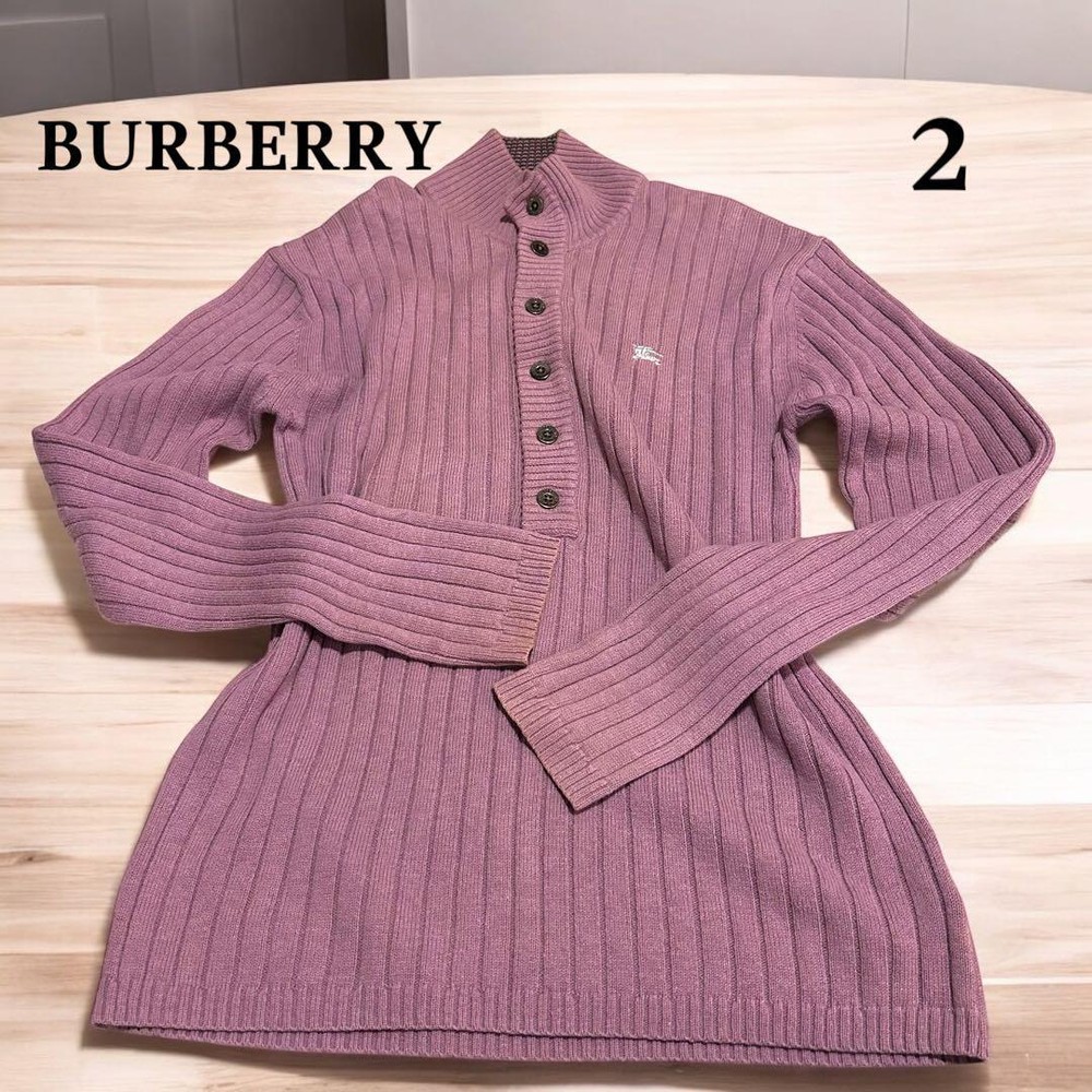 Burberry Black Label Knit Sweater High Neck 2 F/S from Japan