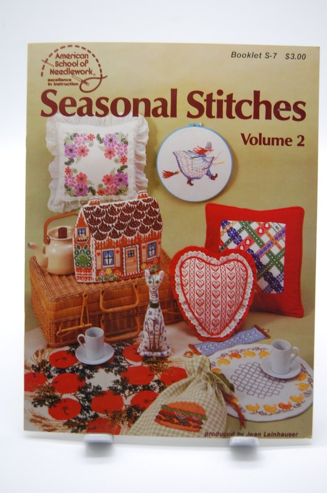 Seasonal Stitches in Counted Cross Stitch ASN Booklet S-7 Vol 2 Vintage-image