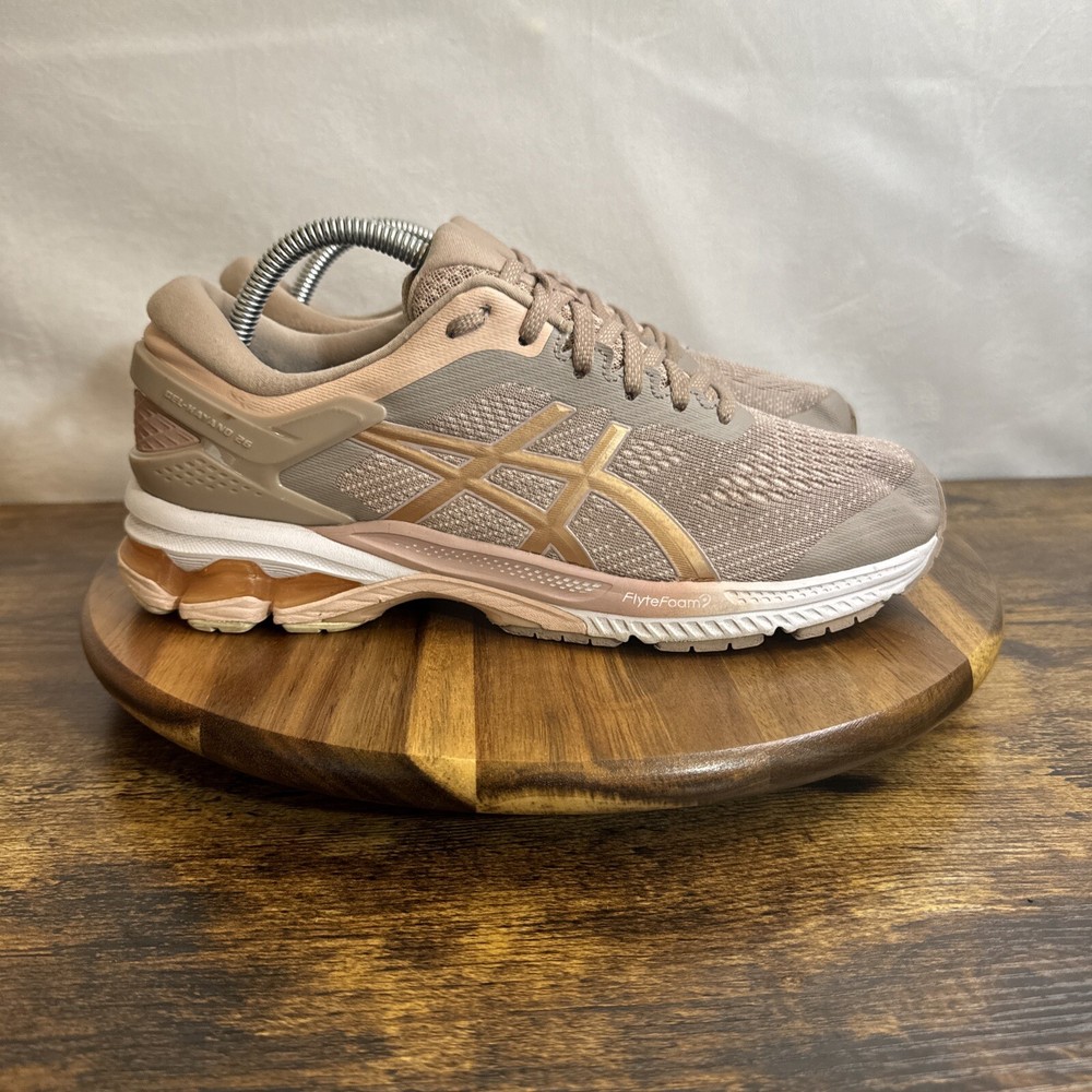 アシックス ジェルカヤノ 26 レディース ランニングシューズ ピンクローズゴールド サイズ 9.5 インソールなし