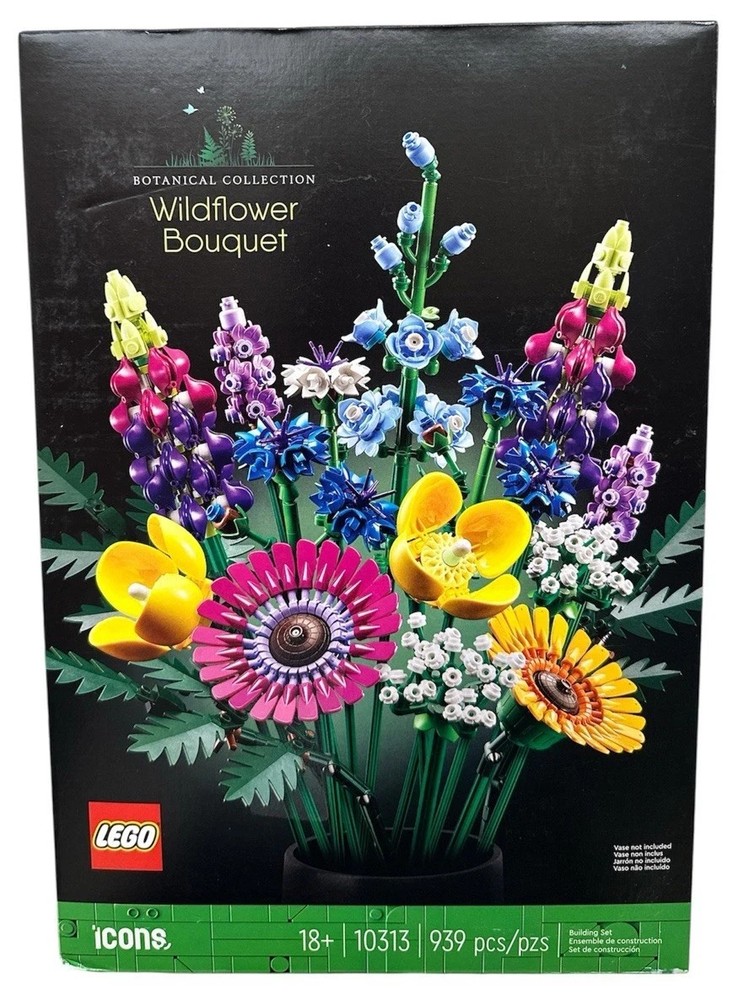 LEGO Icons Wildflower Bouquet 10313 New with Minor Box Damage