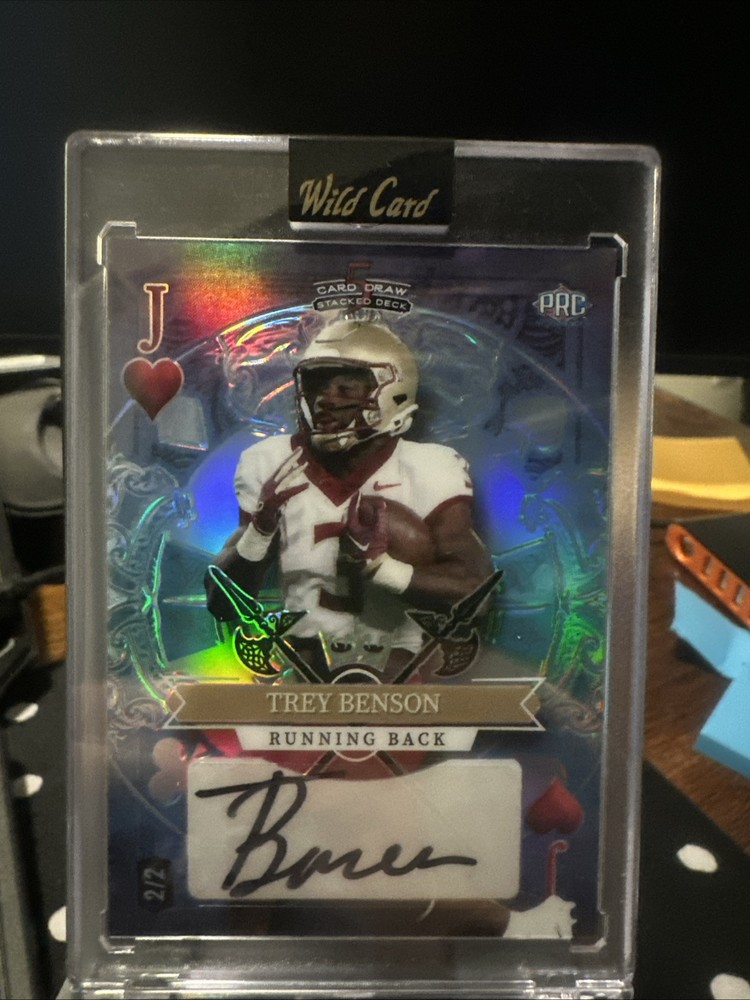 2023 Wildcard 5 Card Draw Stacked Trey Benson 1/1 Auto