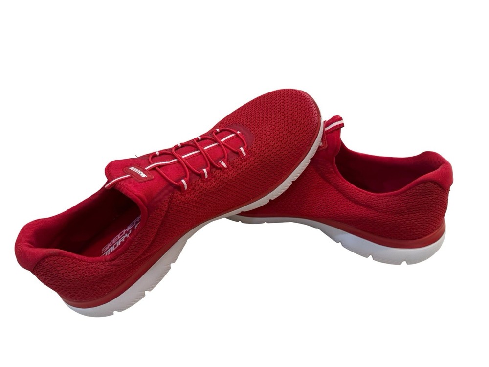 Skechers Washable Slip-On Bungee Summit Sneakers Calm Harmony Red 11 EUC