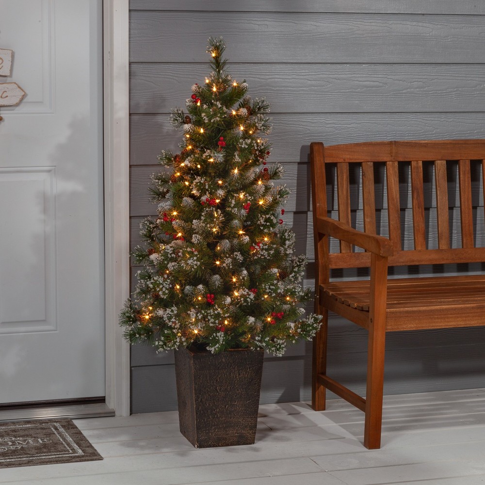 Elegant 4ft Potted Mixed Needle Glacier Pine for Home Decor