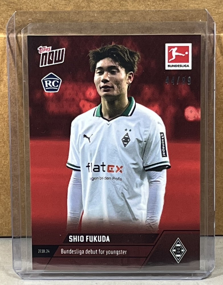 2023 24 TOPPS NOW #106 SHIO FUKUDA Bundesliga debut ROOKIE Red Parallel 44/99