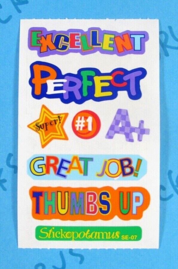 Words & Phrases Sticker Mod Mini Sheet Vintage Stickopotamus