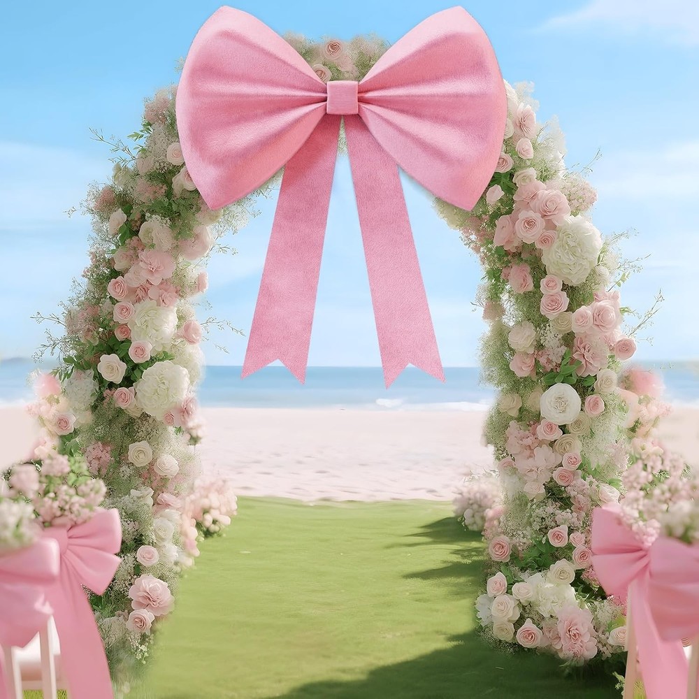 Large Bow for Party Birthday Decorations, 25 x 35 Inch Giant Bows for Backdrop
