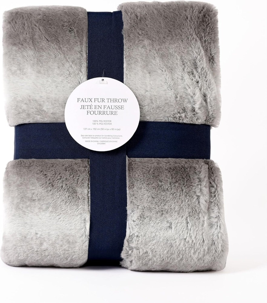 Luxury Faux Fur Throw Blanket 50x60 Inches Ultra Soft Cozy Plush