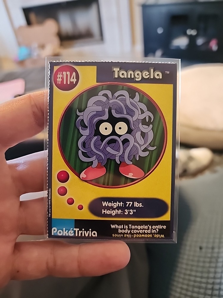 Vintage Pokemon Burger King Poke Trivia Tangela #114 Nintendo Movie Promo Card