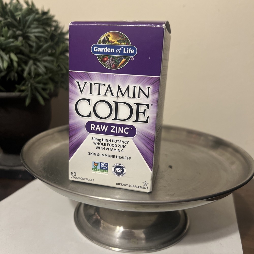 Garden of Life Vitamin Code Raw Zinc 60 Vegan Capsules for Immune Support