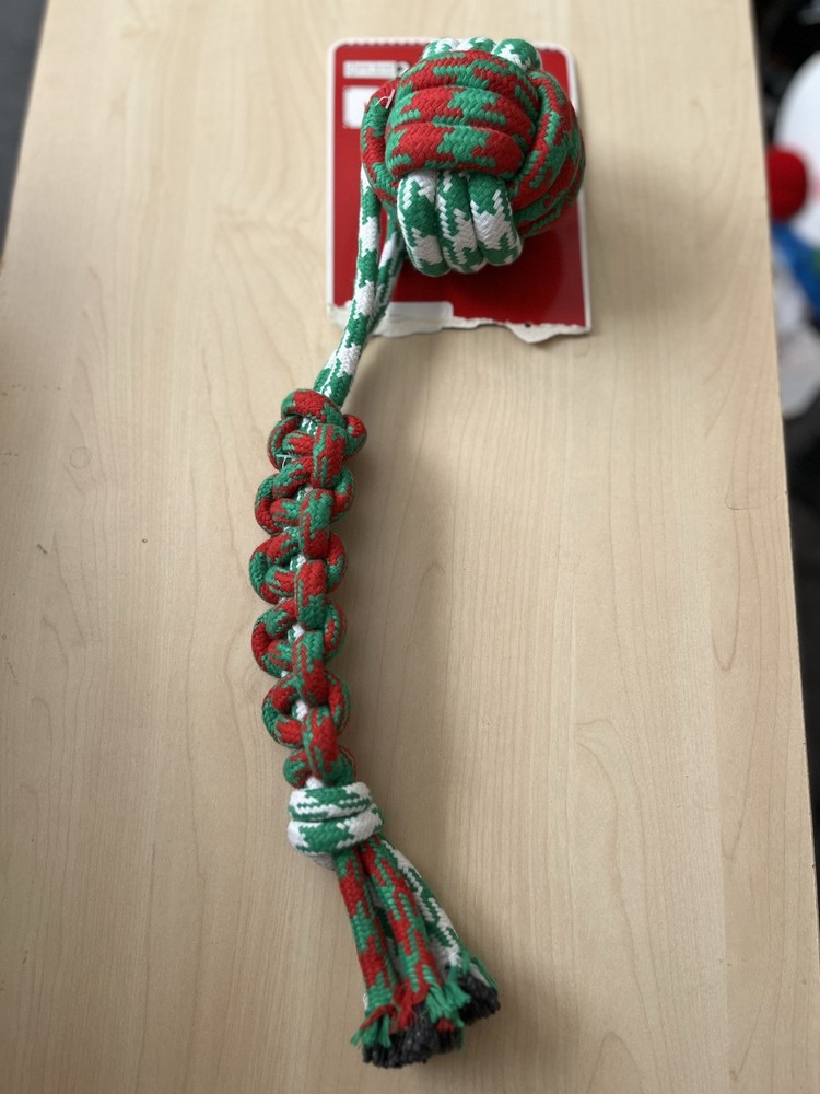 Blend Double Knot Dog Chew Rope Toy*Dental Cleaning * 7 Inches for puppies*Green