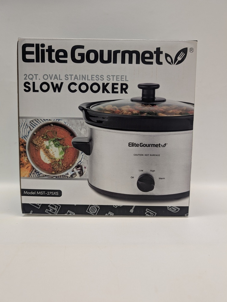 Elite Gourmet 2-Quart Oval Slow Cooker with Easy Controls
