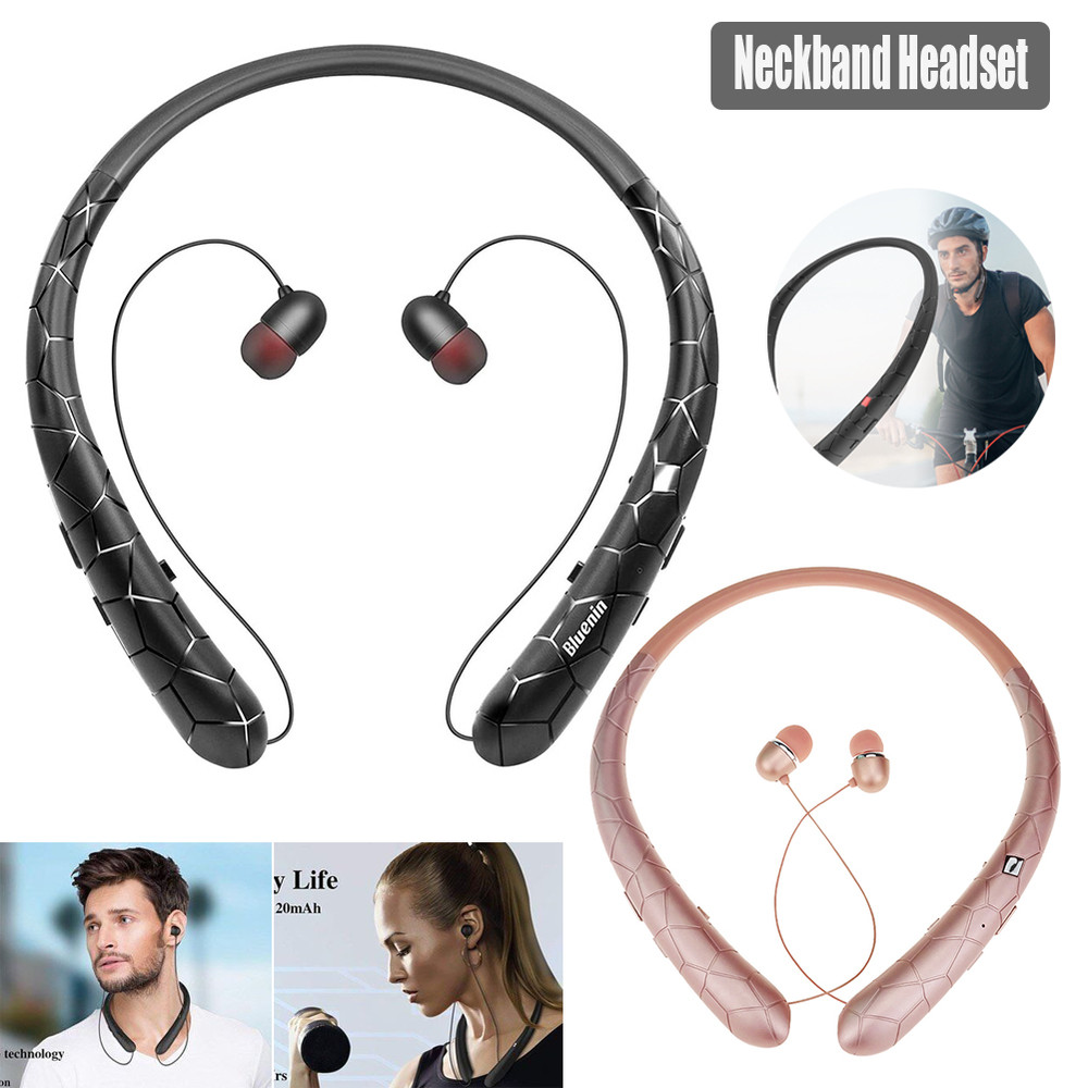 Wireless Bluetooth Earbuds with Neckband HD Stereo Sweatproof for Sports