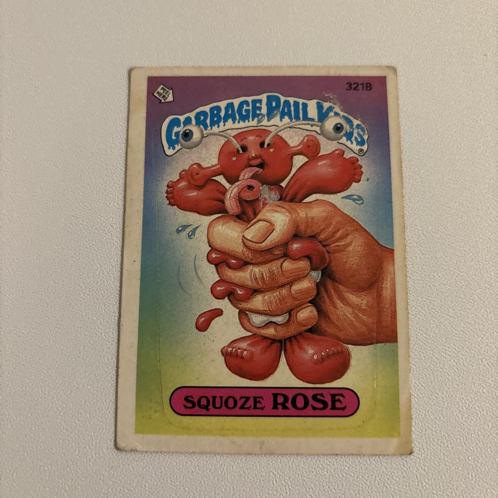 1987 Topps Garbage Pail Kids Series 8 #321b Squoze Rose Sticker Card