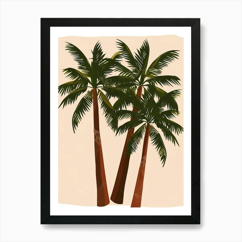 Palm Trees 54 Framed Wall Art Canvas Print Poster Picture Decor